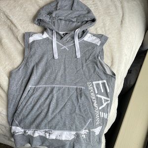 Armani hoodie cut off